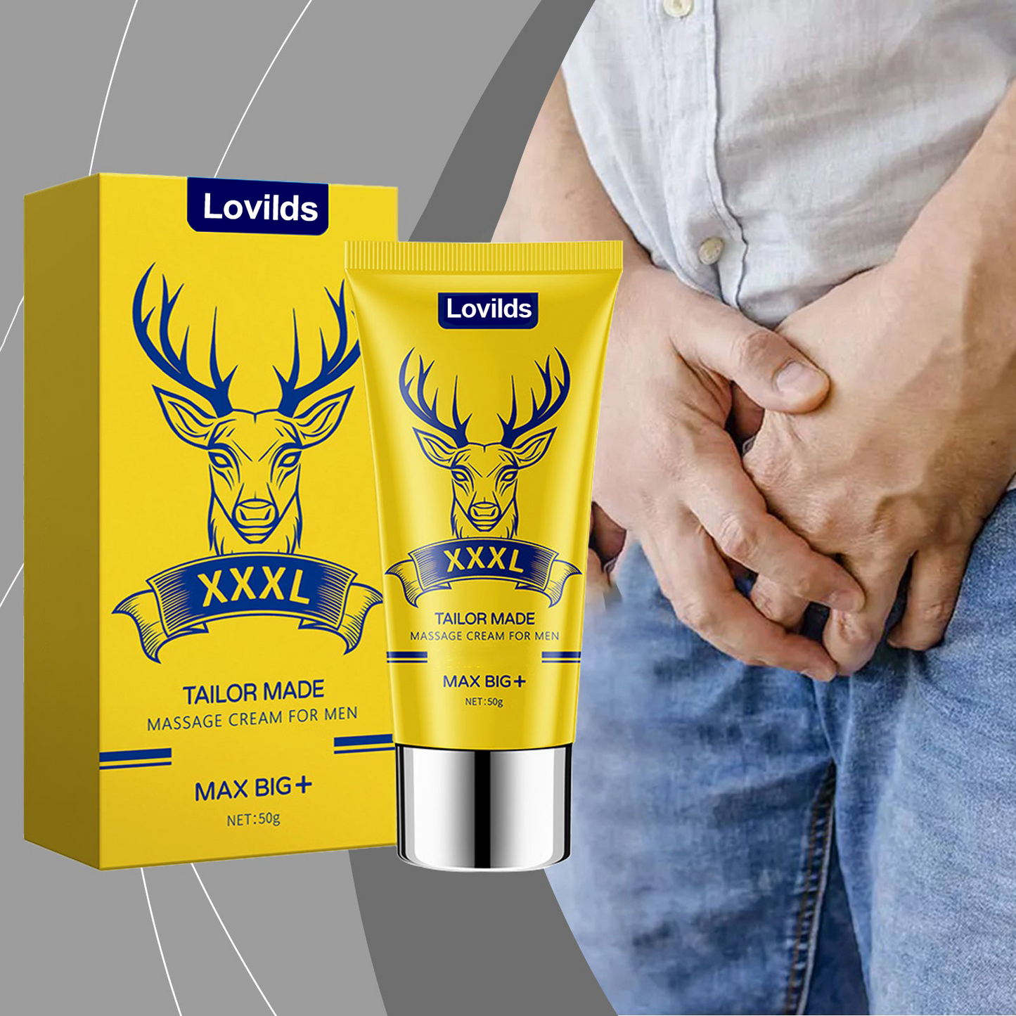 Final 3 Hours: 60% OFF🔥 Lovilds™ DeerHorn Male Vitality Massage Cream🦌