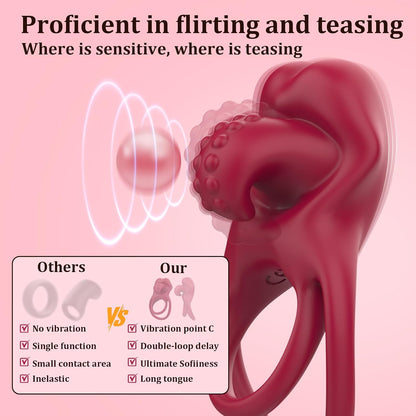 💥2025 Lovilds Love Ring-Boost & Bloom Cock Ring-😍2 in 1 Couple Toy Penis Ring