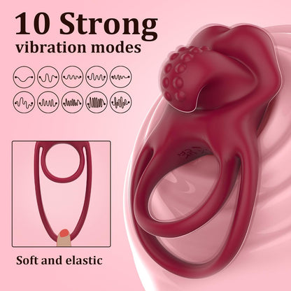 💥2025 Lovilds Love Ring-Boost & Bloom Cock Ring-😍2 in 1 Couple Toy Penis Ring